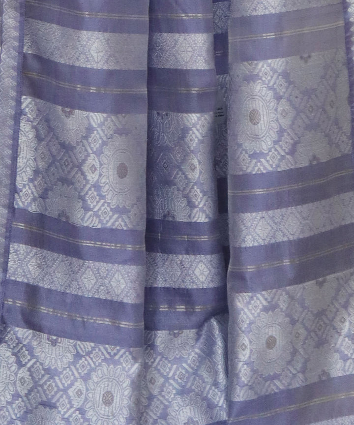 Lavender silk handloom assam saree