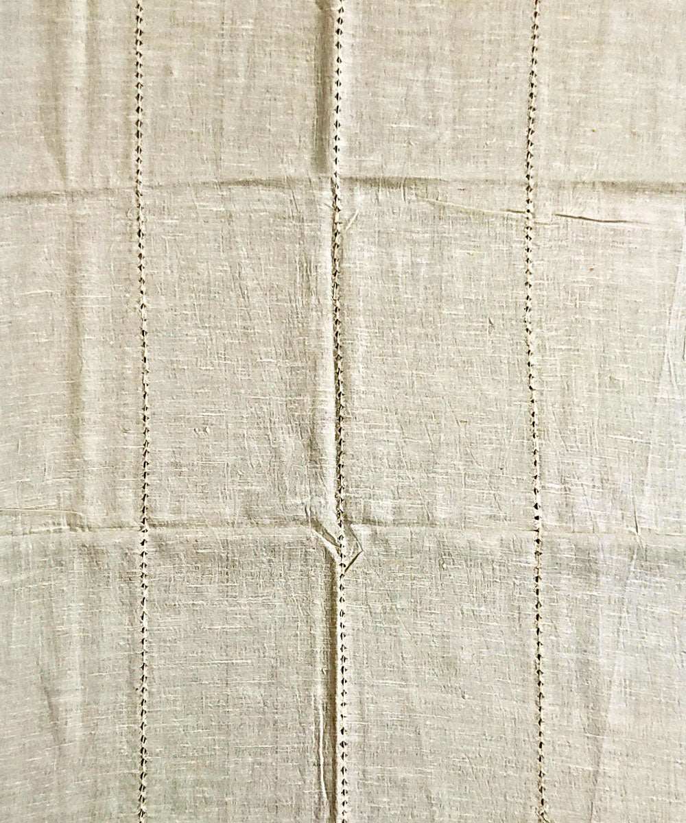 Cream handloom eri silk assam stole