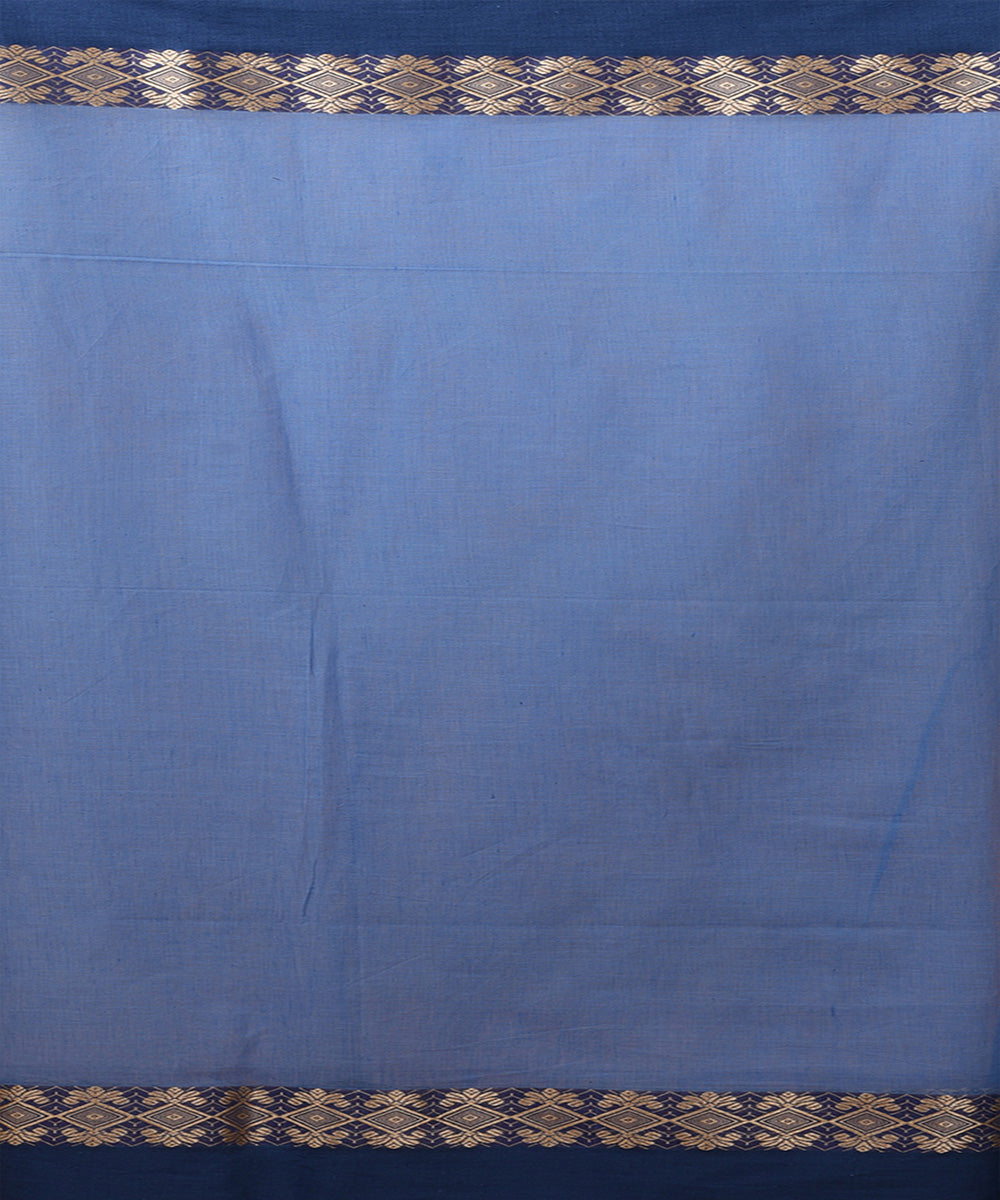 Baby blue handwoven cotton jamdani saree