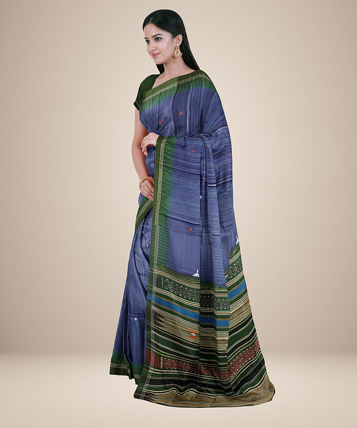 Light green maroon gopalpur tussar silk handwoven saree