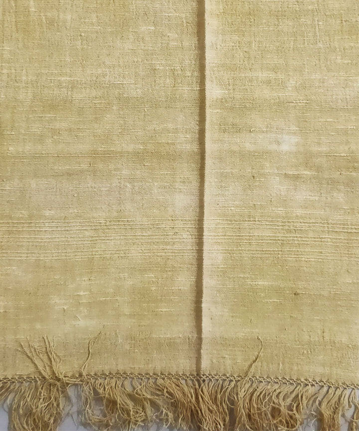 Light yellow handloom eri silk assam stole