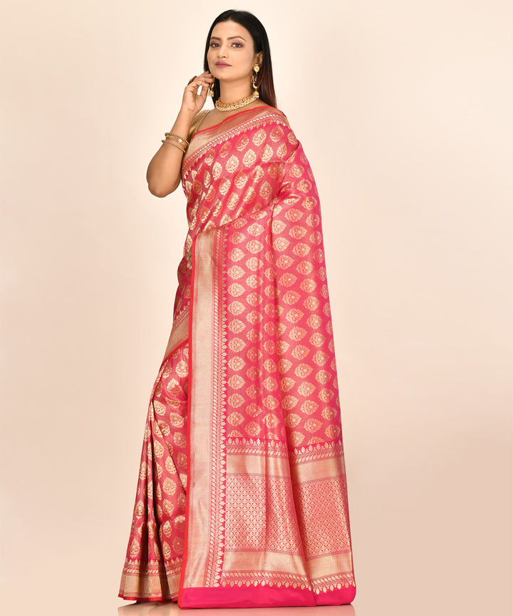 Red silk handloom banarasi saree