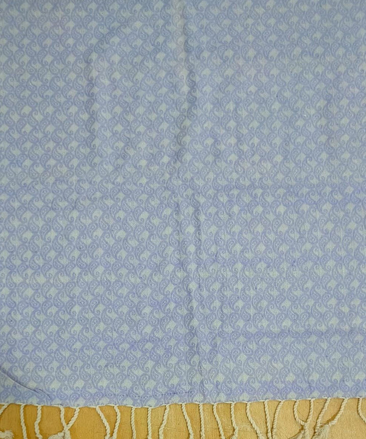 Pale blue grey natural dye handloom eri silk assam stole