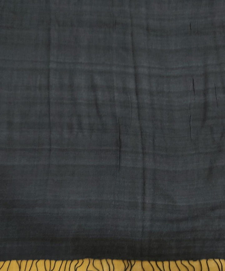 Charcoal black handloom eri silk assam stole