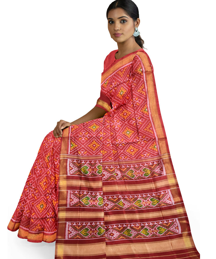 Red silk handloom patola saree