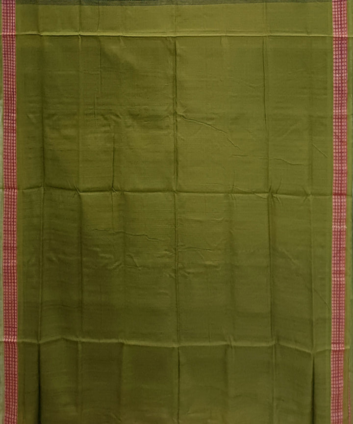 Maroon mustard handwoven bomkai cotton saree