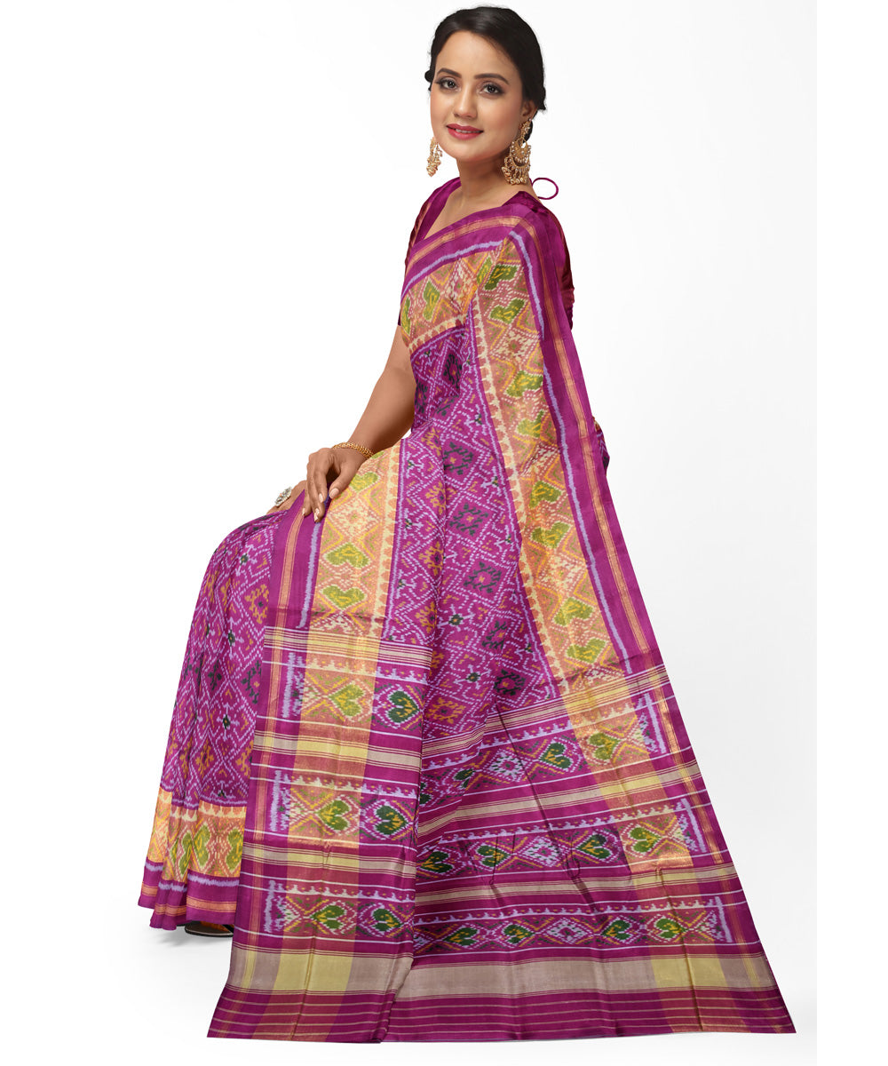 Patola purple silk handloom saree