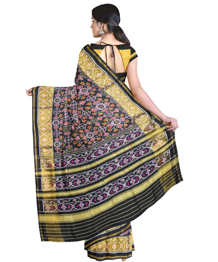 Black silk handwoven patola saree