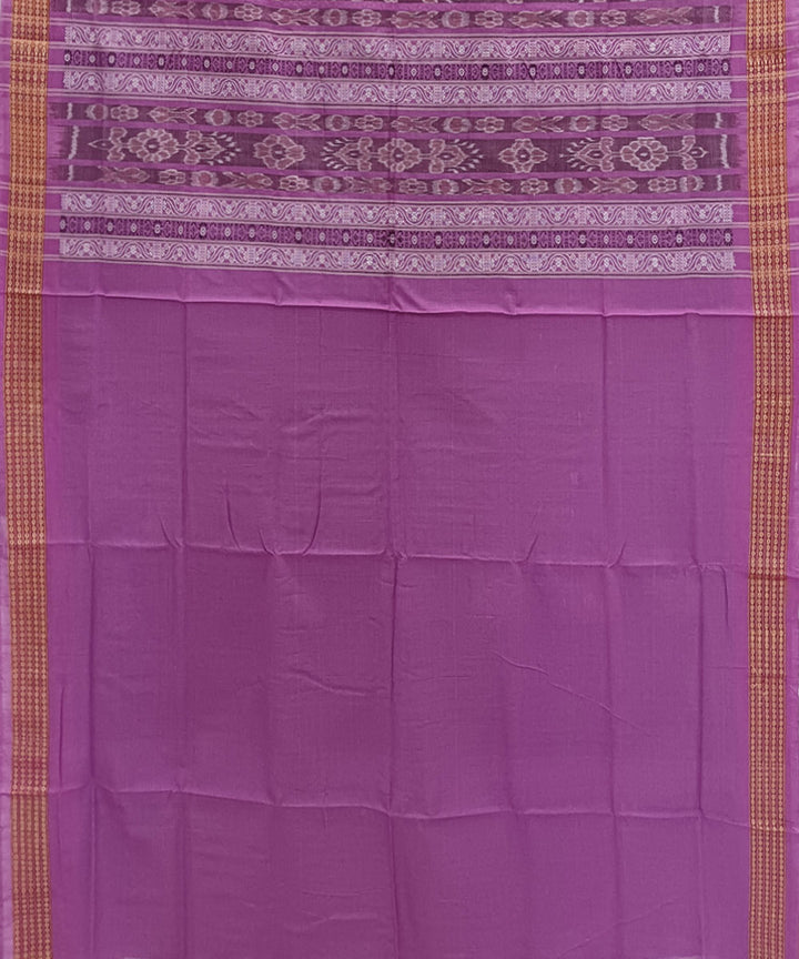Navy blue pink handwoven bomkai cotton saree