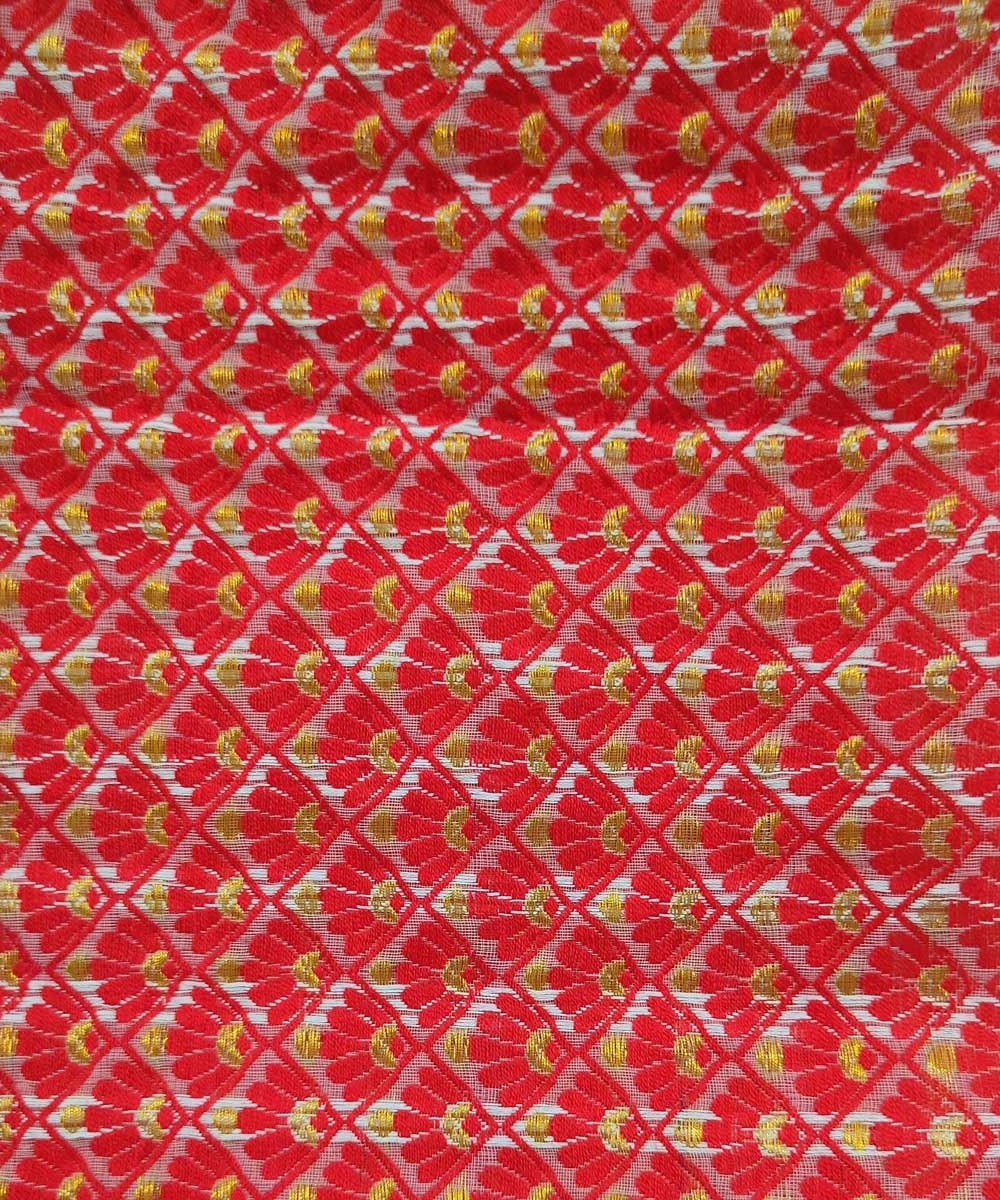 White red silk handloom assam mekhela chador