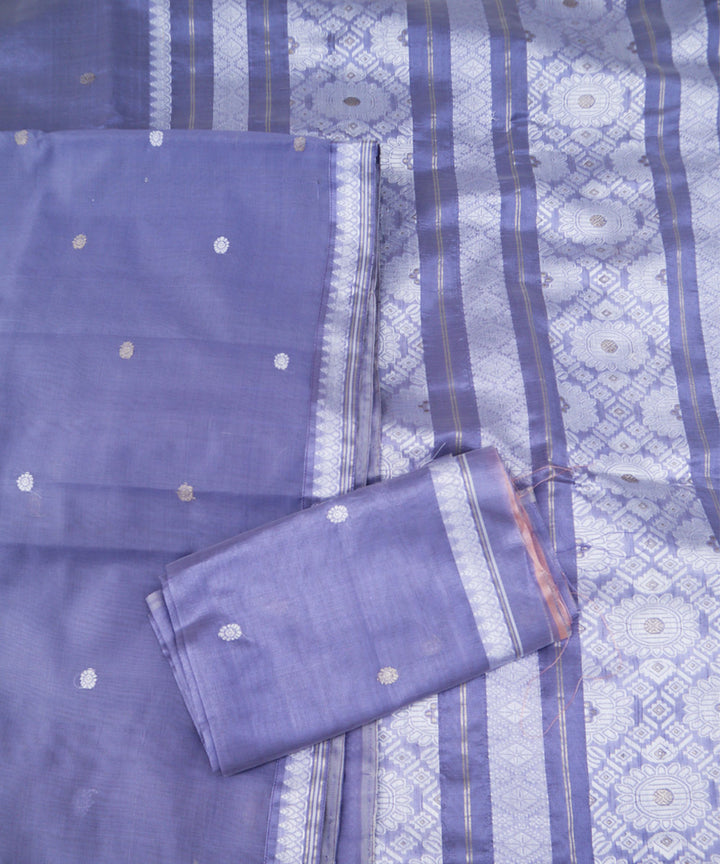 Lavender silk handloom assam saree