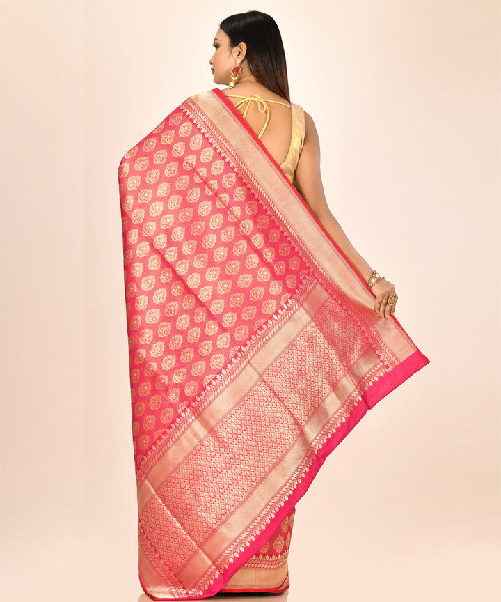 Red silk handloom banarasi saree