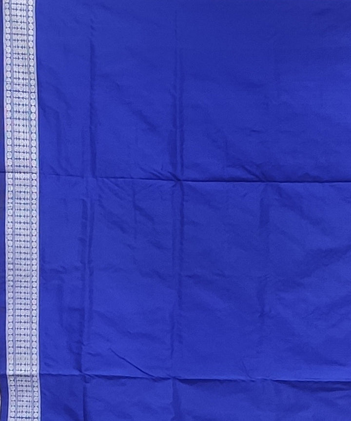 Dark green indigo handwoven bomkai silk saree