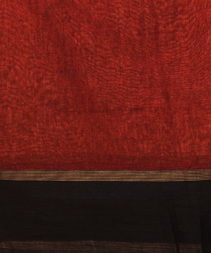 Red handwoven cotton jamdani saree