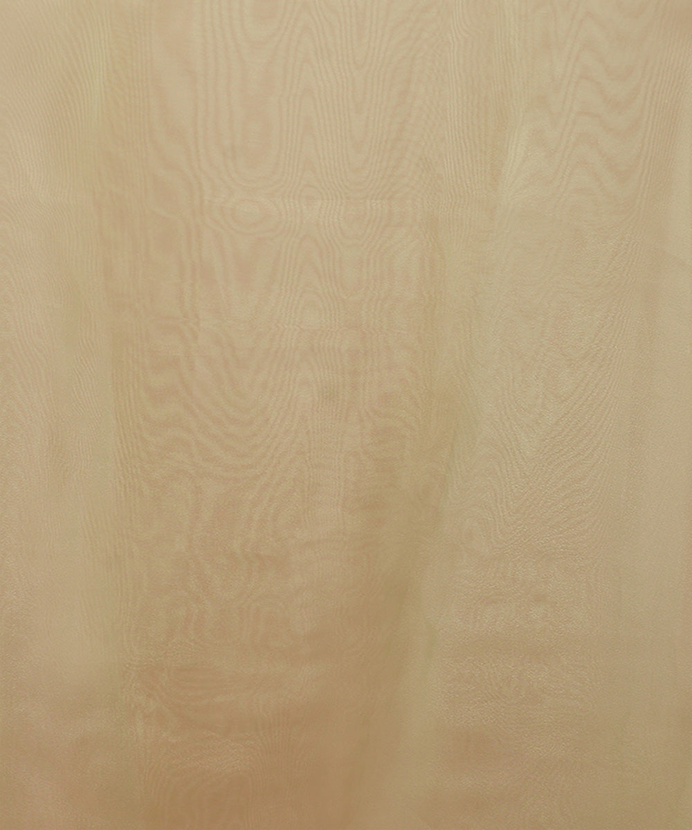 Light hand painted green handwoven organza silk saree