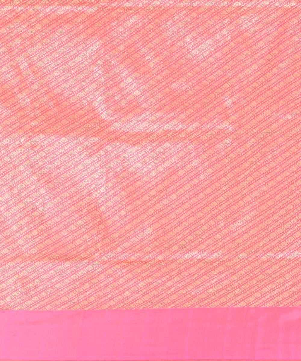 Pink handloom silk banarasi saree