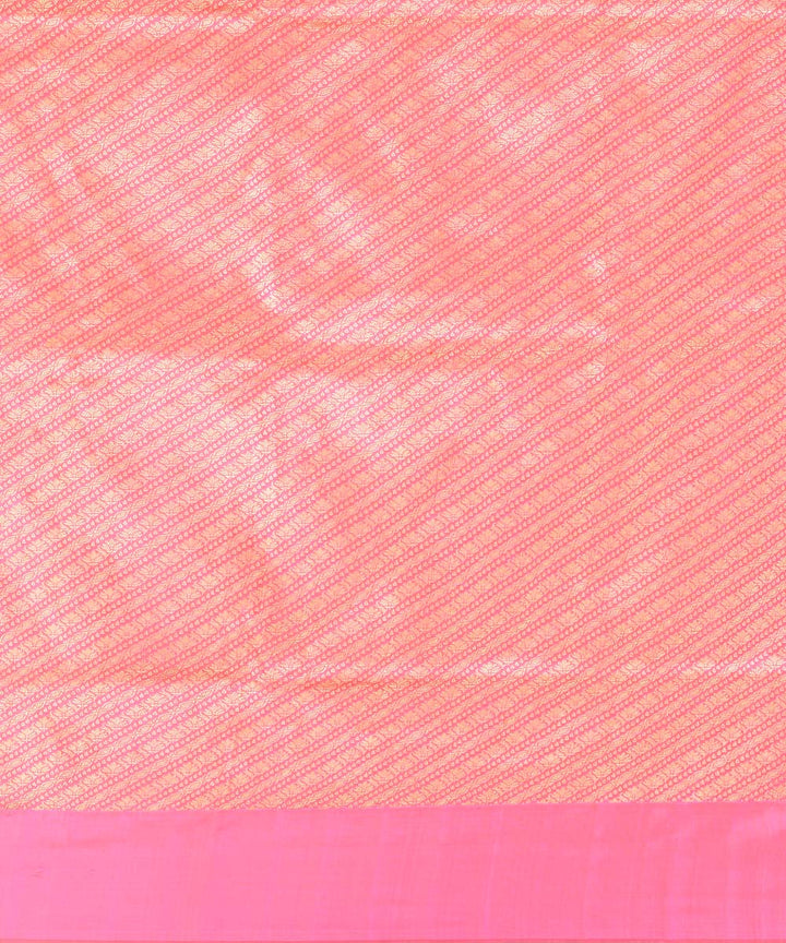 Pink handloom silk banarasi saree