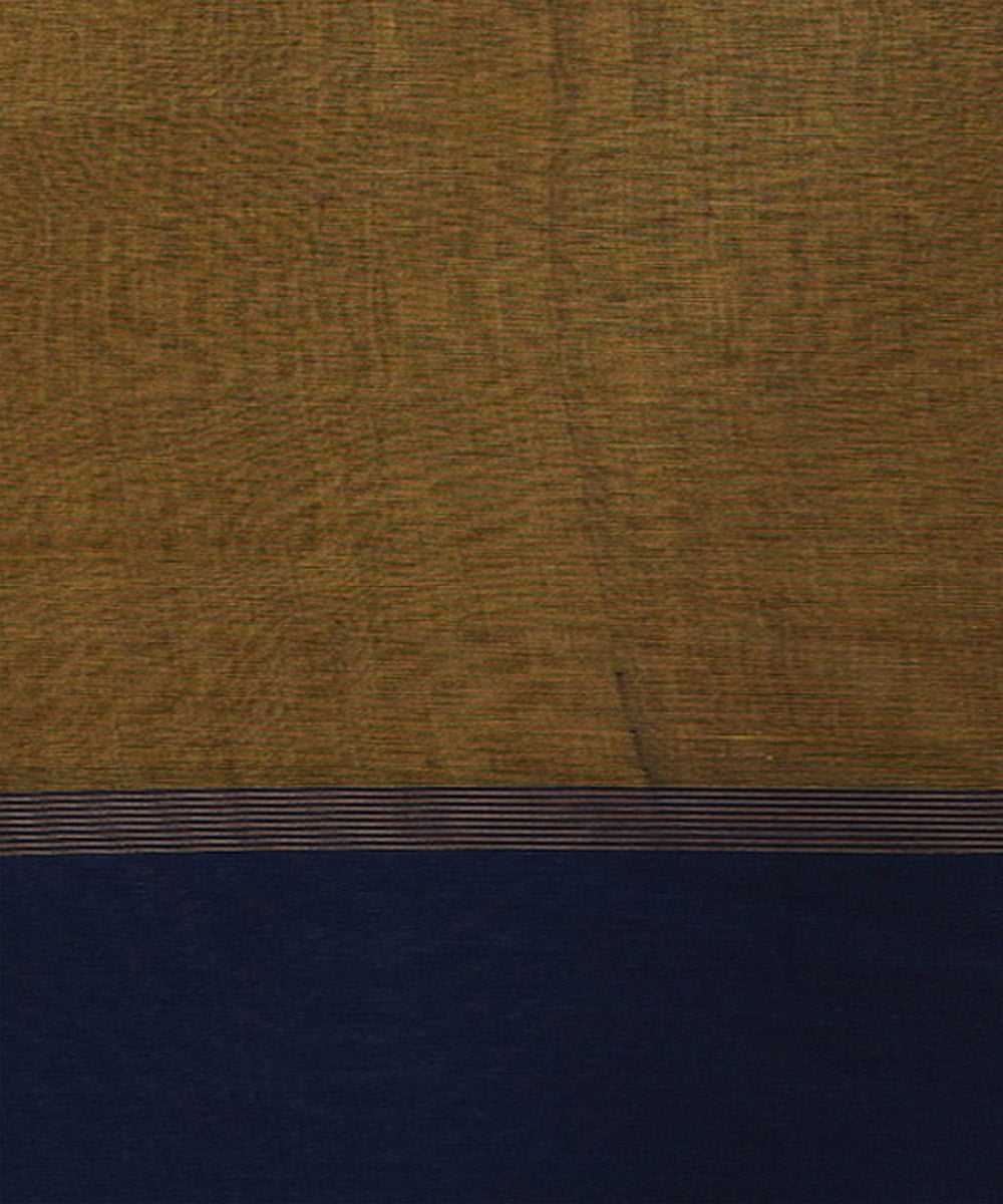 Mustard handloom cotton jamdani saree