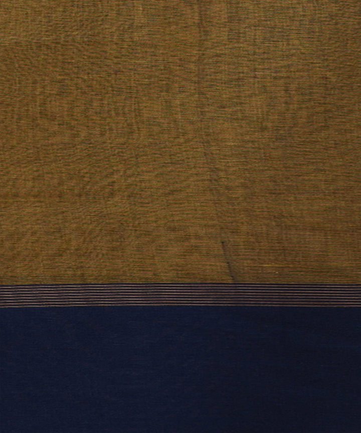 Mustard handloom cotton jamdani saree