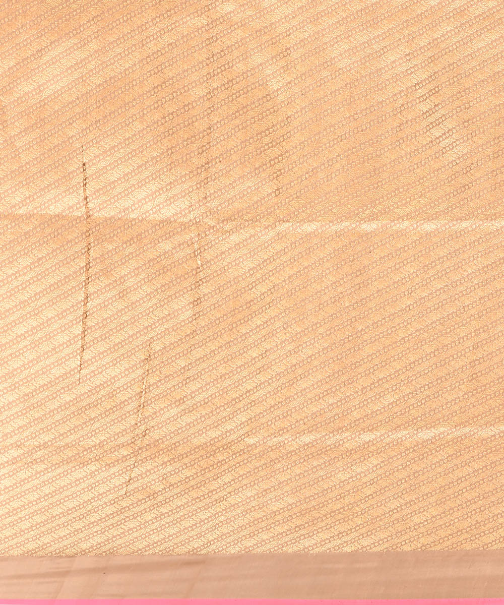 Beige brown silk handloom banarasi saree