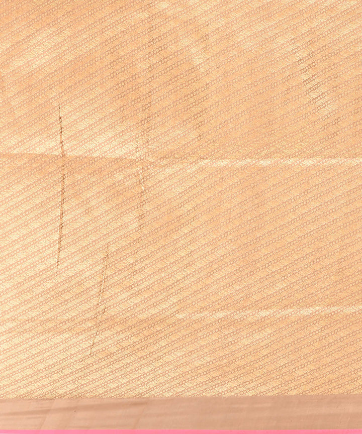 Beige brown silk handloom banarasi saree