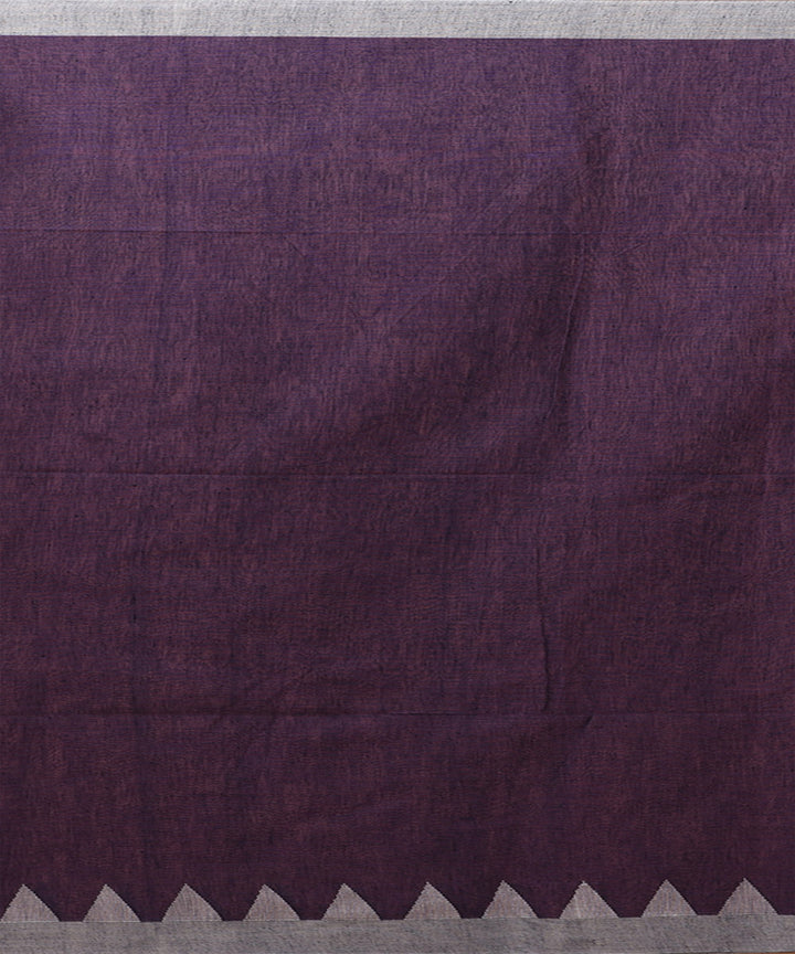 Violet blue handwoven cotton jamdani saree