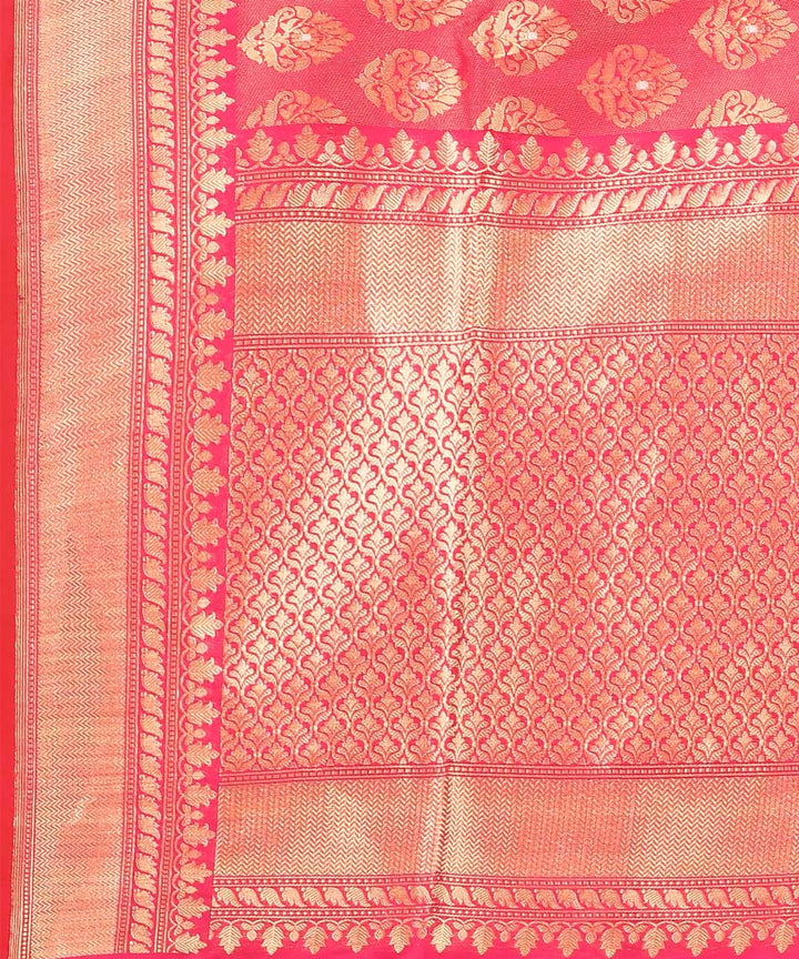 Red silk handloom banarasi saree