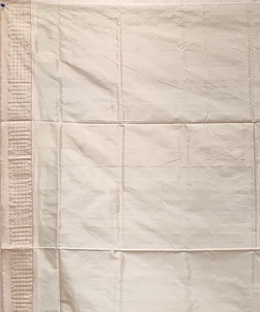 Maroon cream handwoven bomkai silk saree