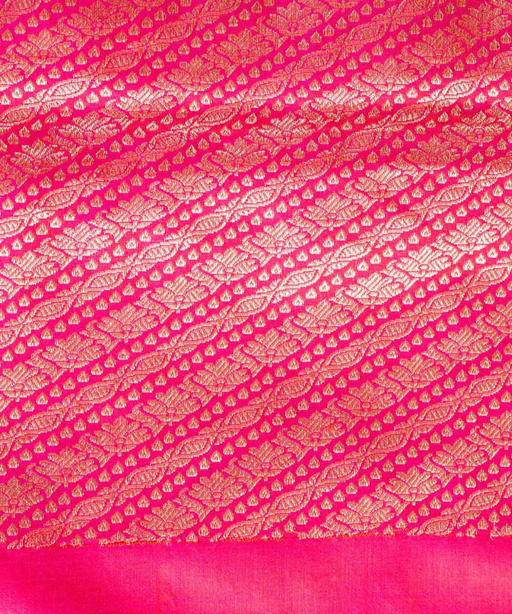 Pink silk handwoven banarasi saree