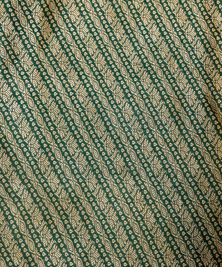 Dark green silk handloom banarasi saree