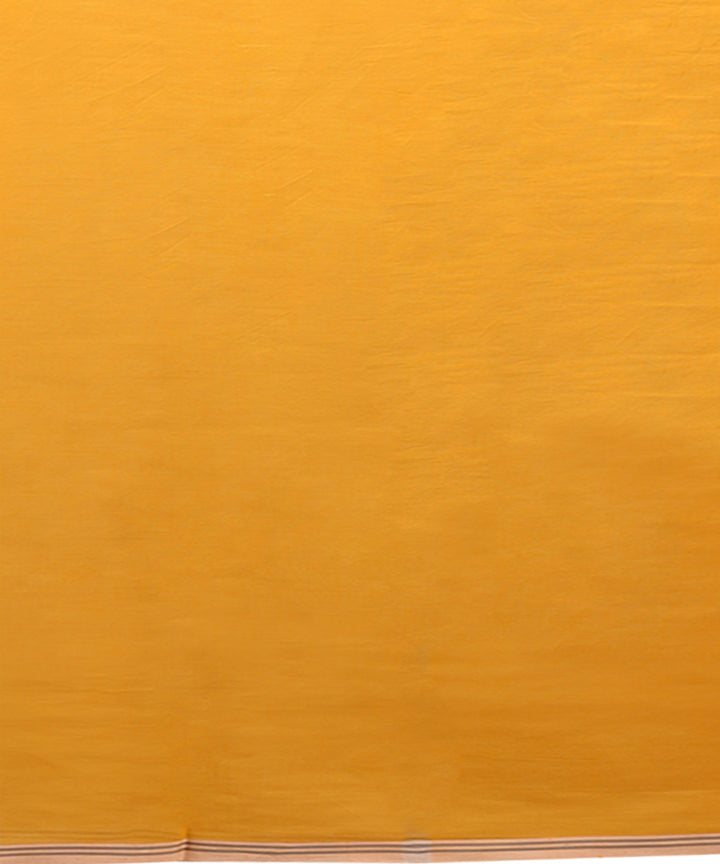 Yellow handwoven cotton jamdani saree