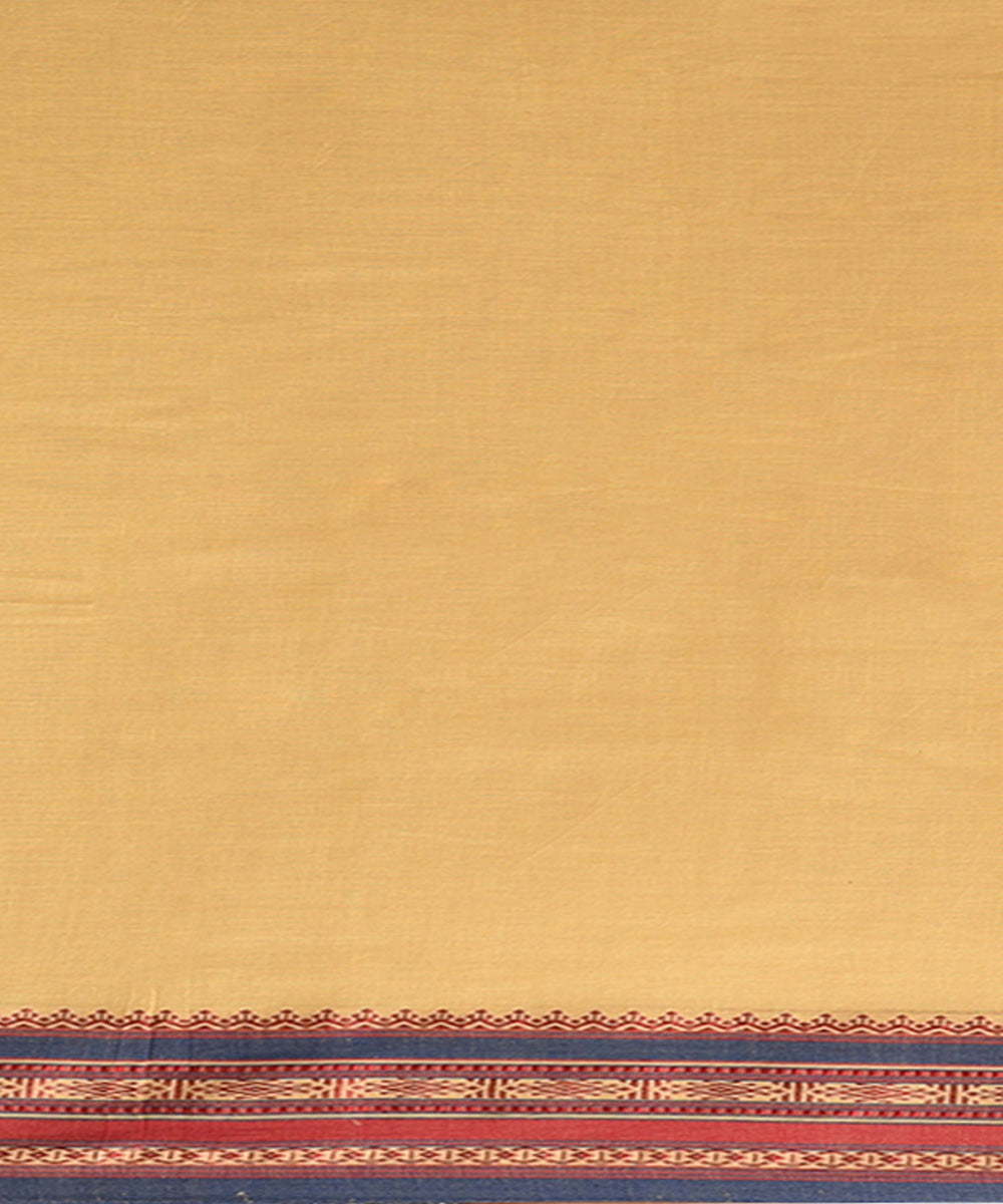 Light brown handwoven cotton jamdani saree