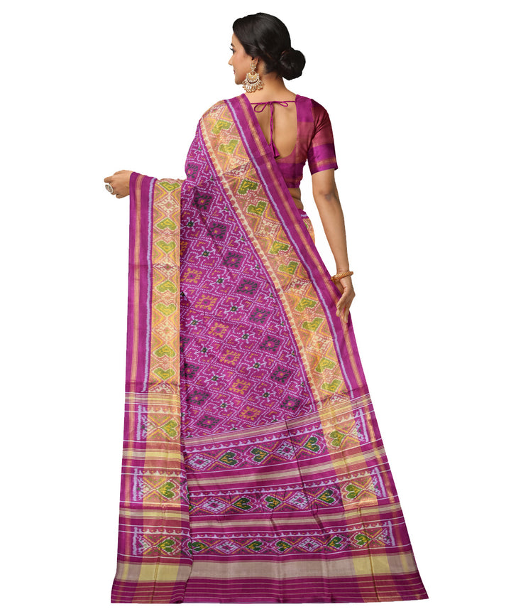 Patola purple silk handloom saree