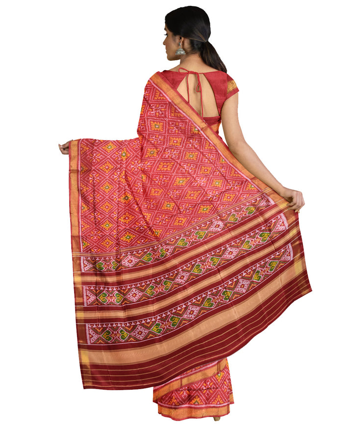 Red silk handloom patola saree