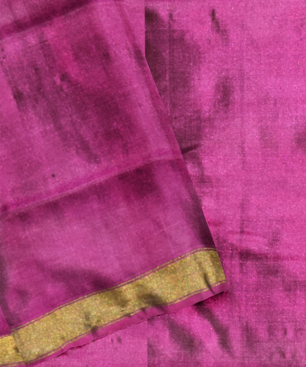 Purple silk handwoven patola saree