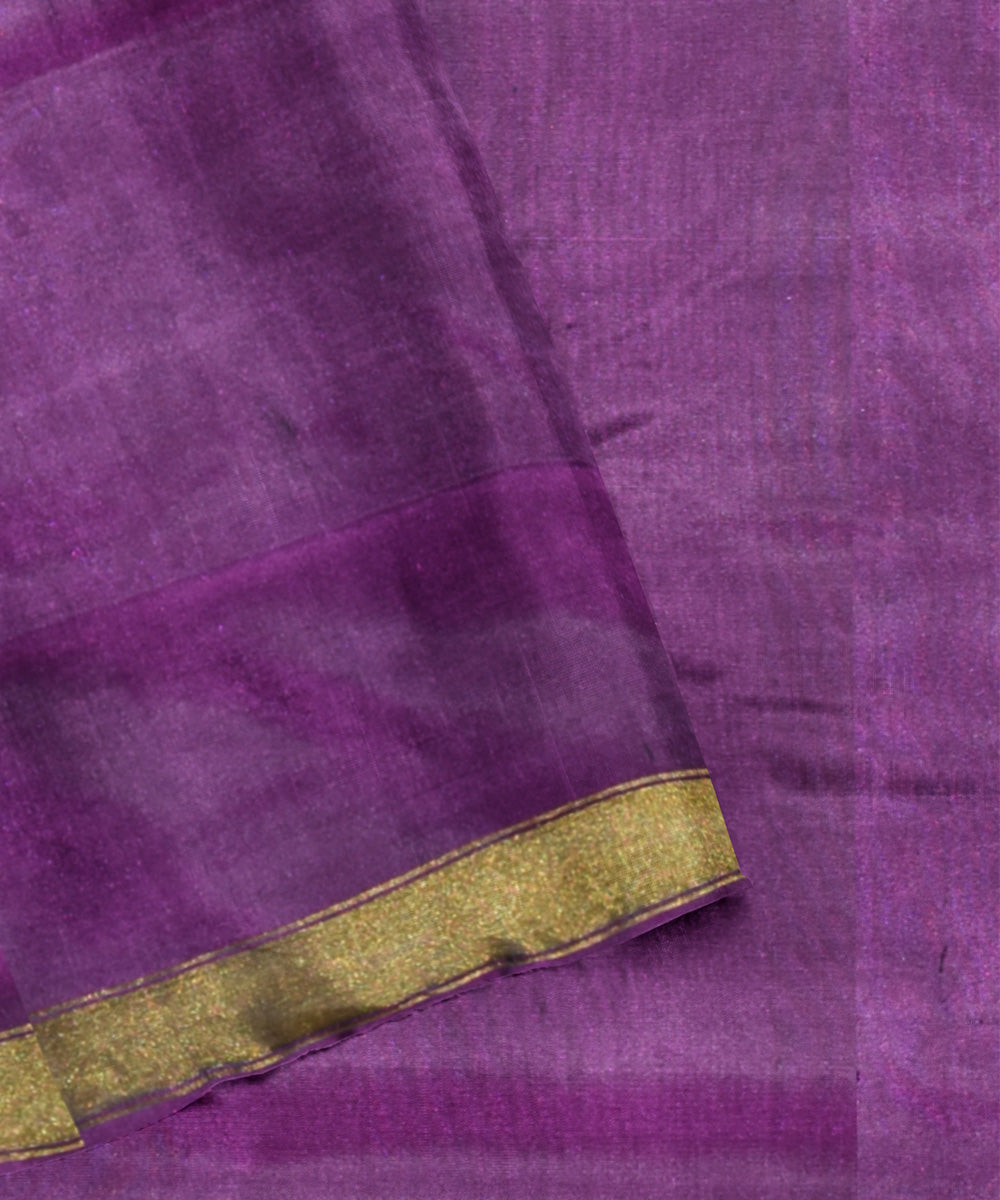 Violet silk handwoven patola saree