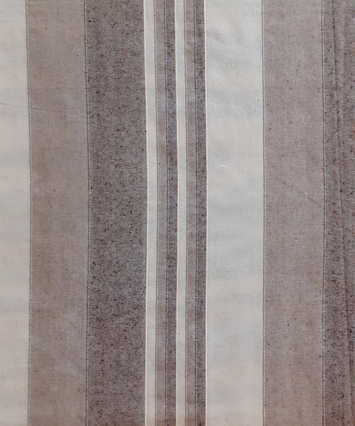 Grey white handloom cotton stripe bedsheet