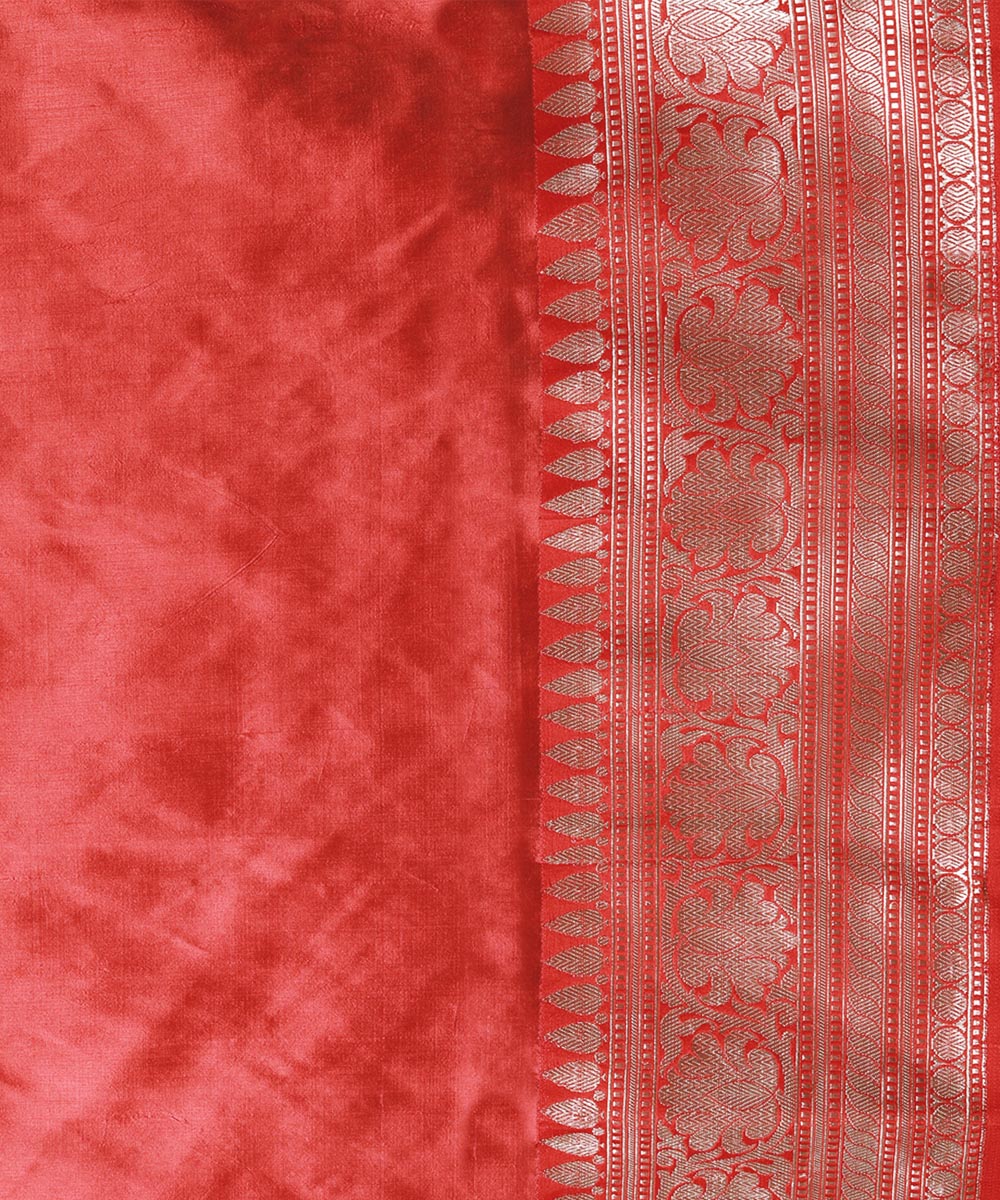 Black red silk handloom banarasi saree