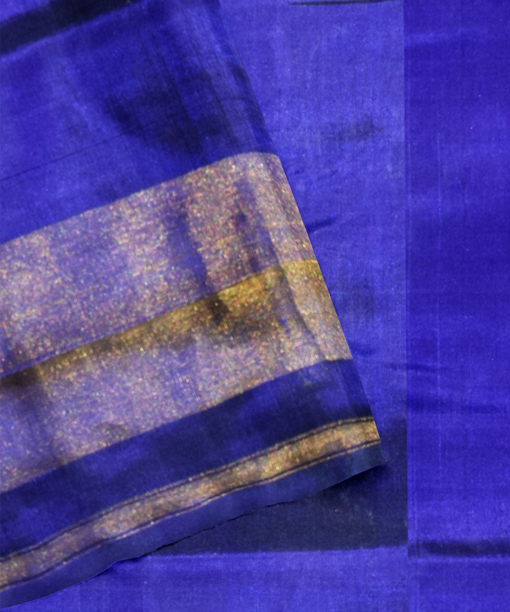 Navy blue silk handloom patola saree