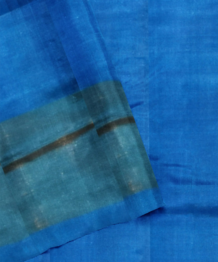 Turquoise blue handwoven patola silk saree