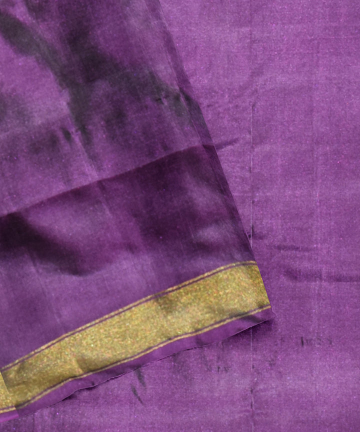 Violet handloom silk patola saree