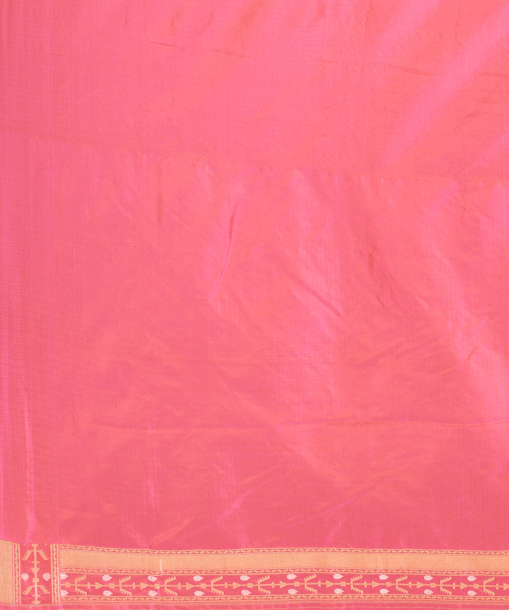 Pink silk handloom banarasi saree