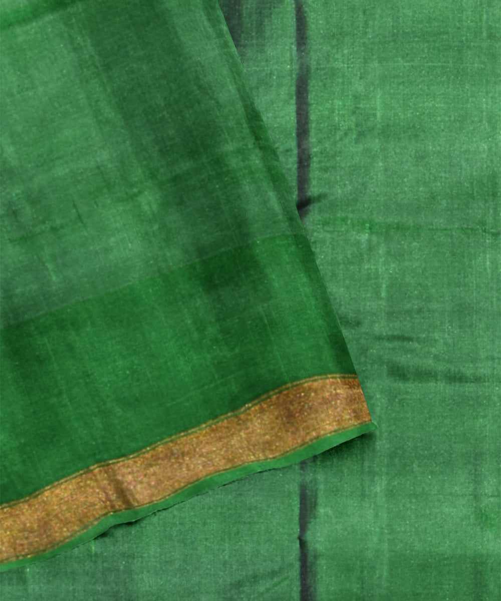 Dark green silk handloom patola saree