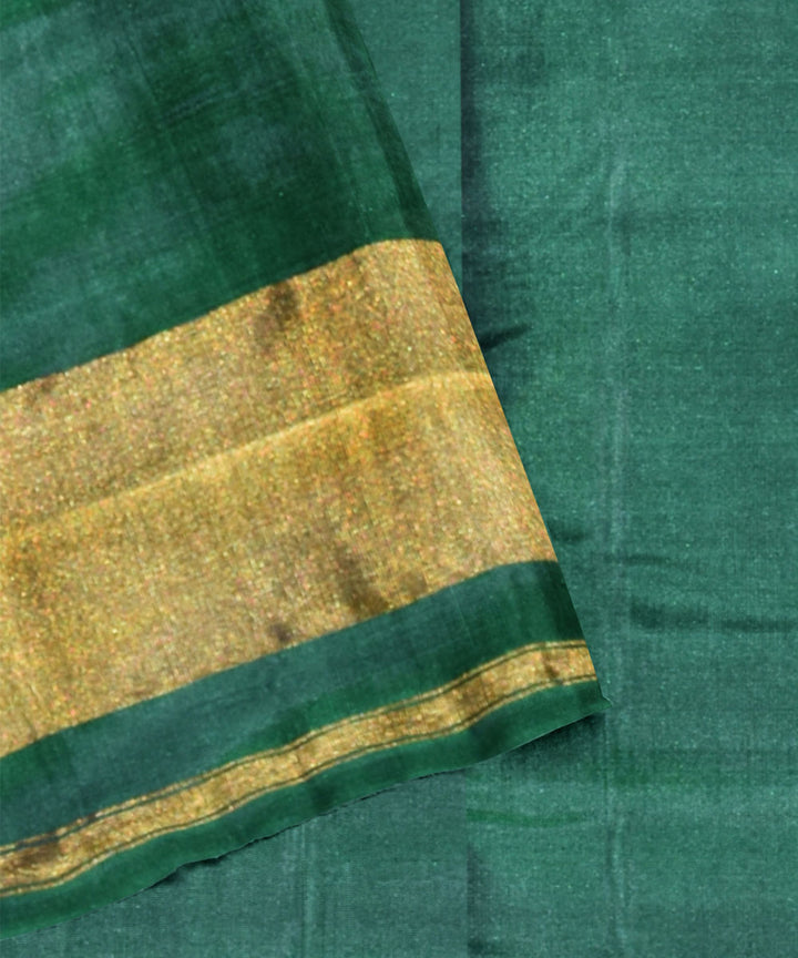 Patola dark green silk handloom saree