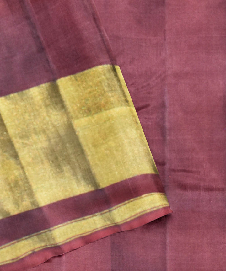 Mauve purple silk handloom patola saree