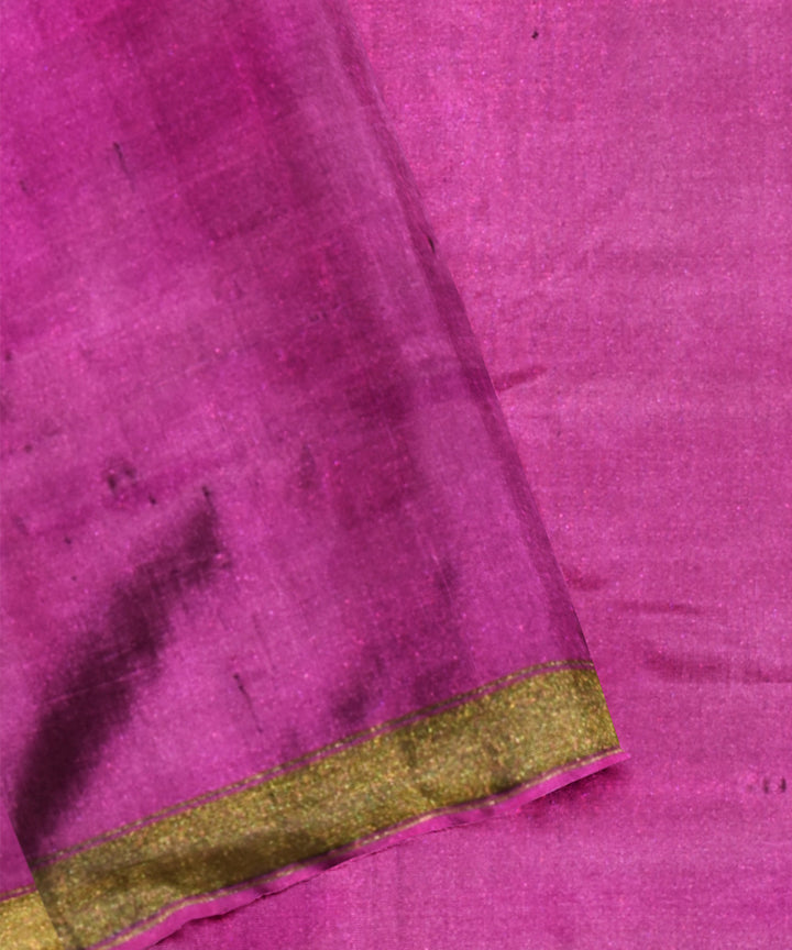 Purple green silk handloom patola saree