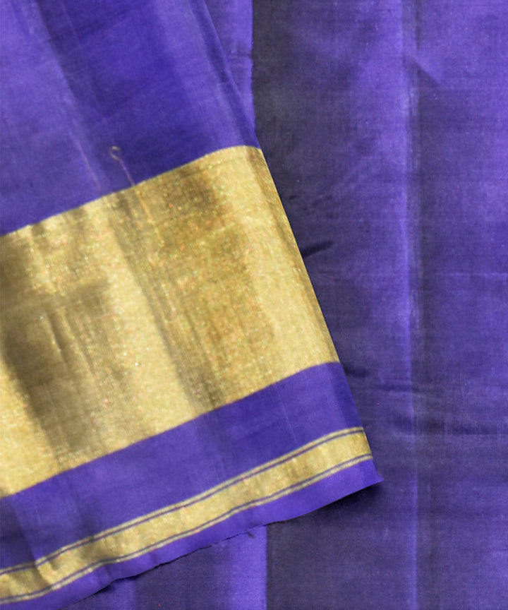 Navy blue silk handwoven patola saree