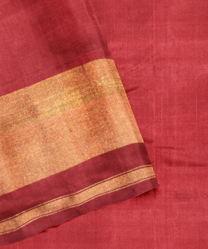 Maroon silk handloom patola saree