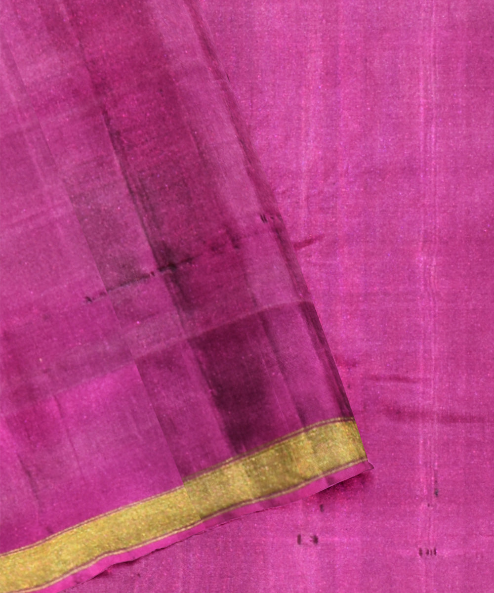 Purple silk handloom patola saree