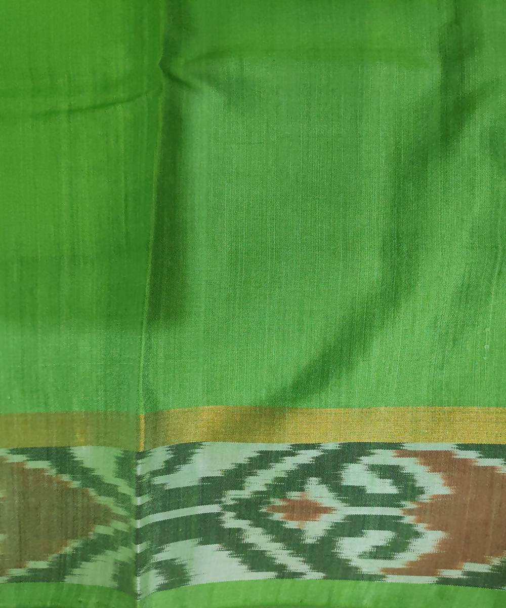 Rani pink with green handwoven gadwal silk saree